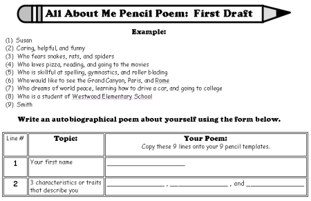 How to write a auto bio poem