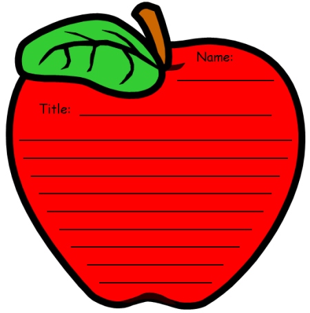 Apple Themed Creative Writing Templates and Worksheets