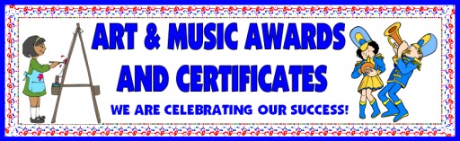 Art and Music Awards and Certificates for Elementary School Students