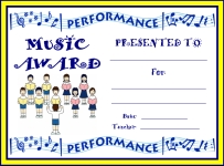 Choir Performance Awards and Certificates