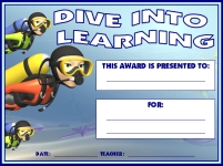 Dive Into Learning Student Awards and Certificates