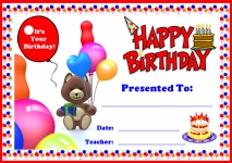 Happy Birthday Awards and Certificates