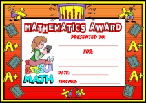 Mathematics Awards and Certificates