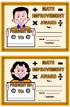 Math Improvement Awards and Certificates