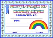 Certificate of Excellence Awards and Certificates