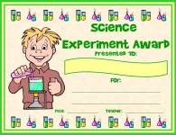 Science Experiment Awards and Certificates