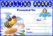 Spelling Awards and Certificates