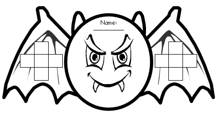 Bat Halloween Sticker Chart Templates for Elementary Teachers