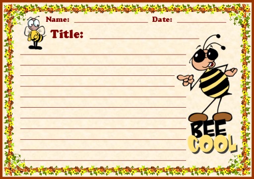 Bee Cool Spring Printable Worksheets