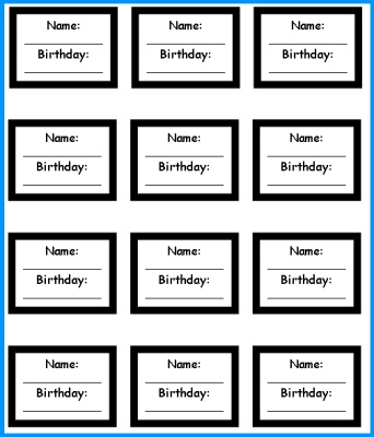 Teacher Labels for Happy Birthday Display