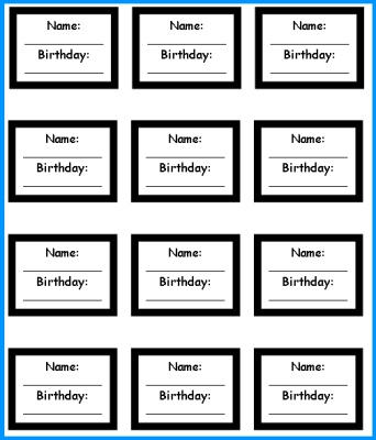 Teacher Labels for Happy Birthday Display