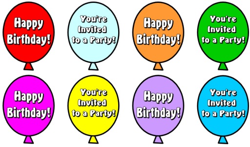 birthday balloons template