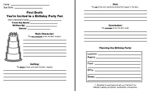 3rd Grade Book Report Form Template