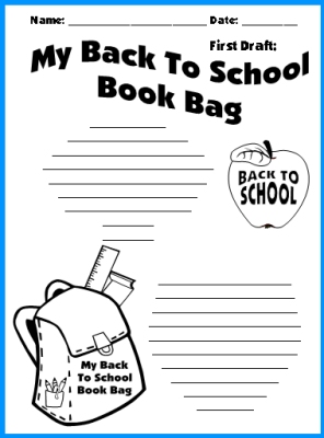 Back To School Printable Worksheets Student Bookbags