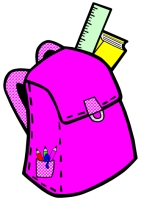 Back to School Student Book Bag Writing Templates Pink