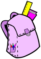 Back to School Student Book Bag Writing Templates Purple