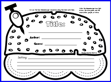 5th grade book report template pdf