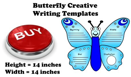 Butterfly Shaped Creative Writing Templates, Graphic Organizers, and Fun Projects For Students