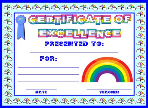 Achievement Award Certificates