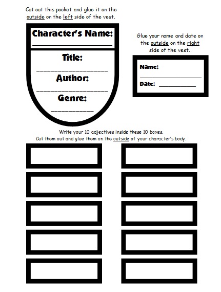 Character body book report — springbank middle school