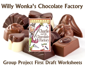 Charlie and the Chocolate Factory First Draft Creative Writing Worksheets