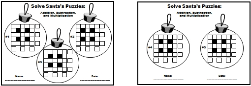 Christmas Math Powerpoint Puzzles Printable Student Worksheets