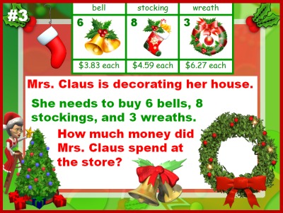 Christmas Math Word Problems Santa Powerpoint Presentation