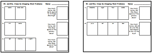 Christmas and Santa Math Word Problems Worksheet