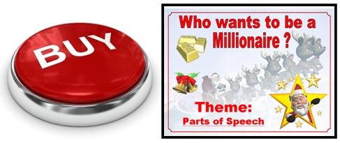 Christmas Powerpoint Presentation Game For Reviewing Nouns, Verbs, Adjectives, and Adverbs