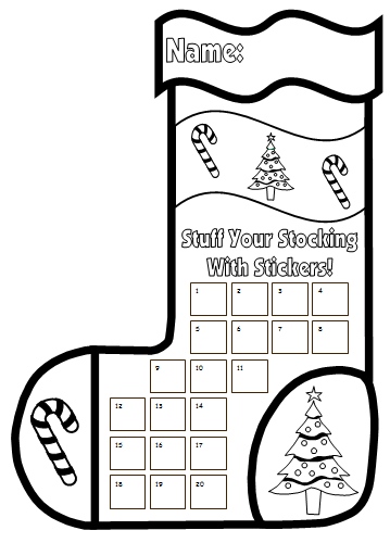 Christmas Sticker Reward Chart