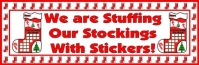 Christmas Sticker Chart Templates - Stocking Shape