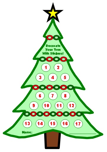Christmas Tree Sticker Charts