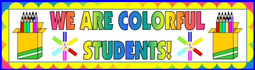 Colorful Creative Writing Pencils Bulletin Board Display Banner