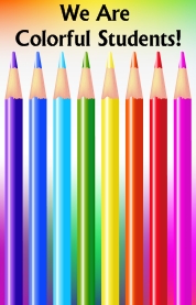 Colorful Students Creative Writing Assignment