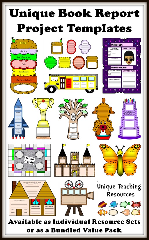 25+ Book Report Templates: Extra large, fun, and creative book report projects and ideas.