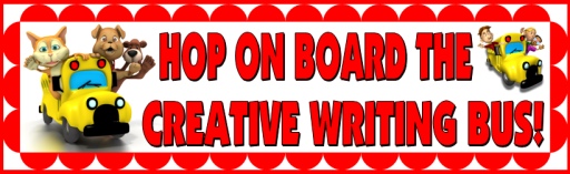 Back to School Bus Creative Writing Bulletin Board Display Banner