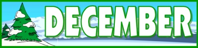 December Tree Calendar Banner