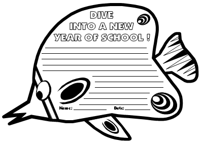 Free Dive Into Writing Fish Shaped Worksheets