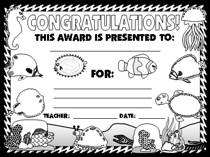 Free Dive Into Reading Award Certificate