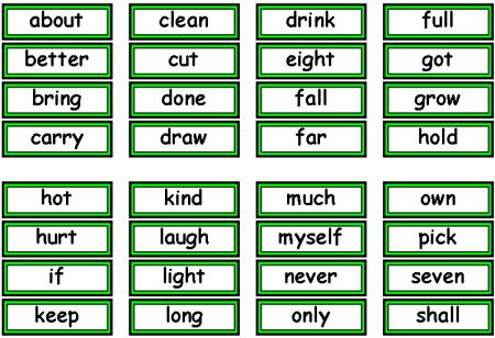 word sight printable cards dolch free cards flash printable  words sight