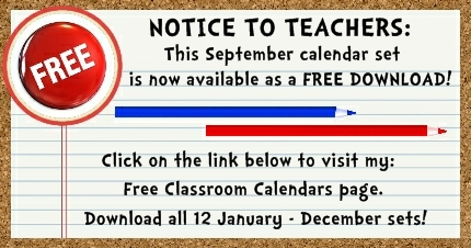 Click here to download my FREE September pocket chart classroom calendar set.