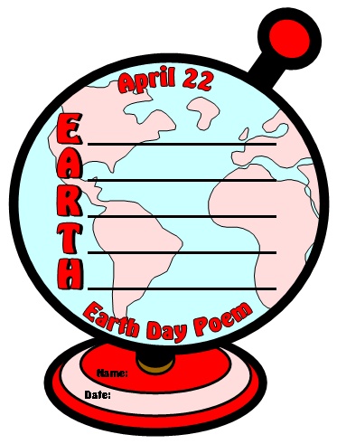 Earth Day Poetry Lesson Plans and Globe Template
