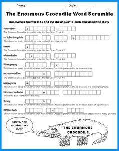 Enormous Crocodile Worksheet Set