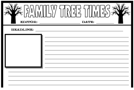 elementary newspaper template