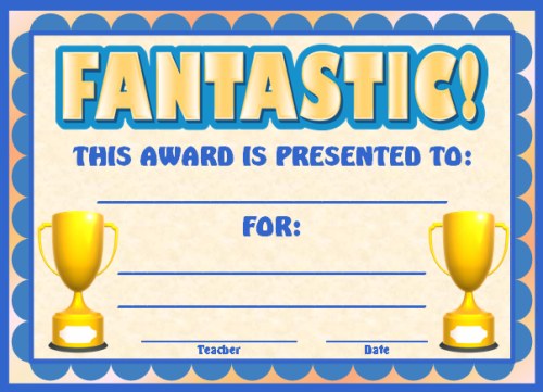 Achievement Award Certificates