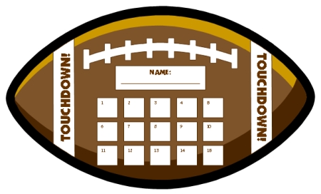 Football Sticker Charts Incentive Chart and Sports Templates