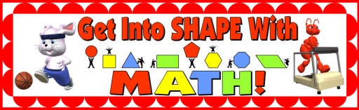 Math Geometric Shapes Bulletin Board Display Set for Elementary School:  square, circle, triangle, rectangle, hexagon, octogon