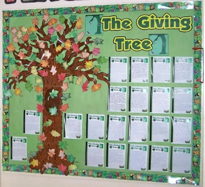 The Giving Tree Shel Silverstein Classroom Bulletin Board Display Ideas