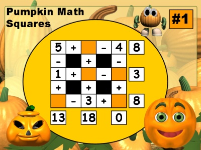 Halloween Math Powerpoint Lesson Addition and Subtraction Puzzles