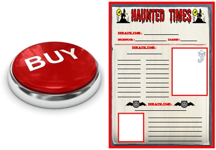 Halloween Newspaper Creative Writing Templates and Project Buy Now Button